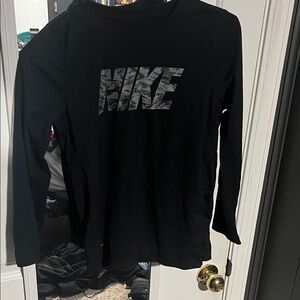 Nike Black Graphic Long Sleeve Tee